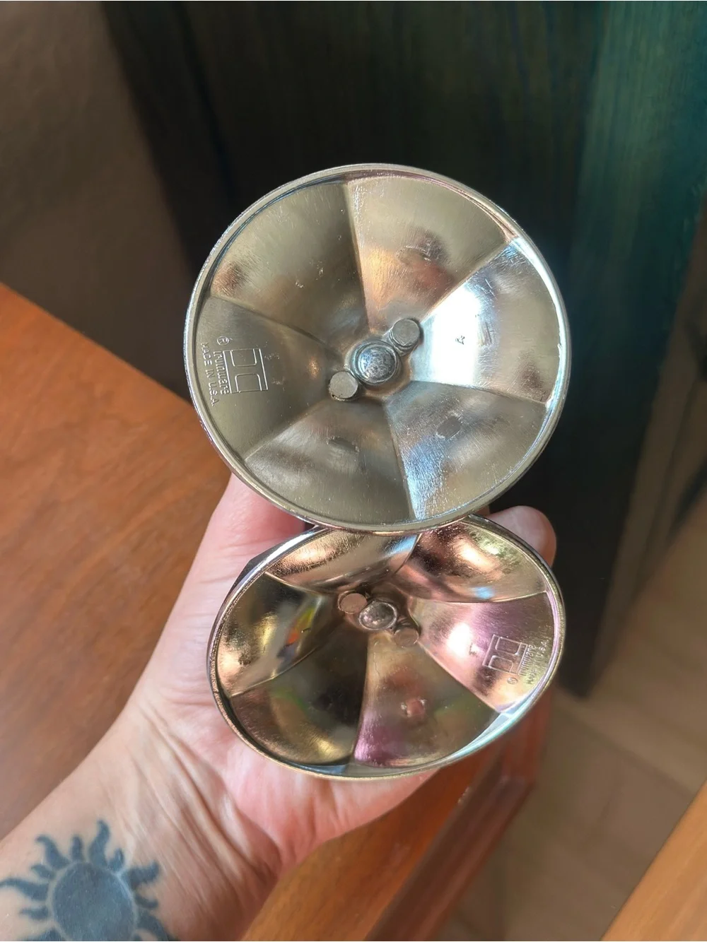 Vintage Silver Tone Pair of Candle Holders